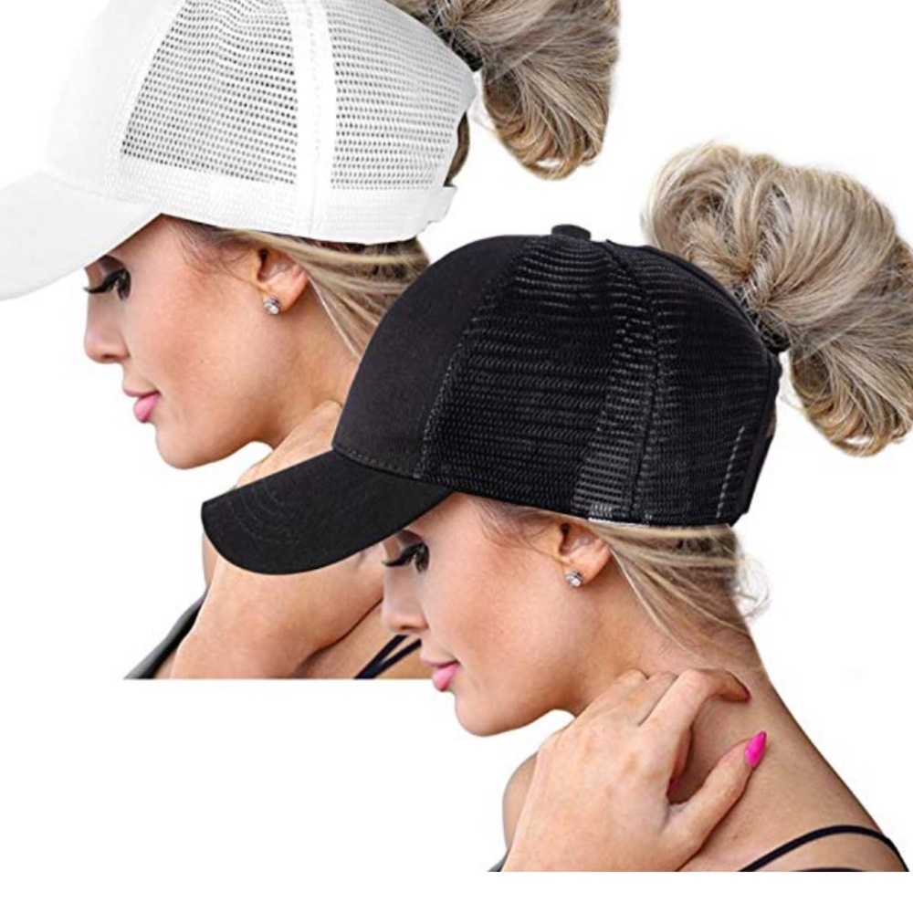 NEW• Becca Black Ponytail Lift Baseball Cap